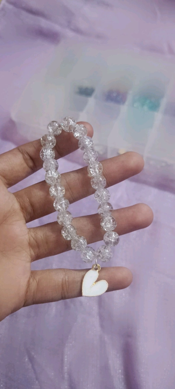 Jelly And Crackle Beads Bracelet - 007