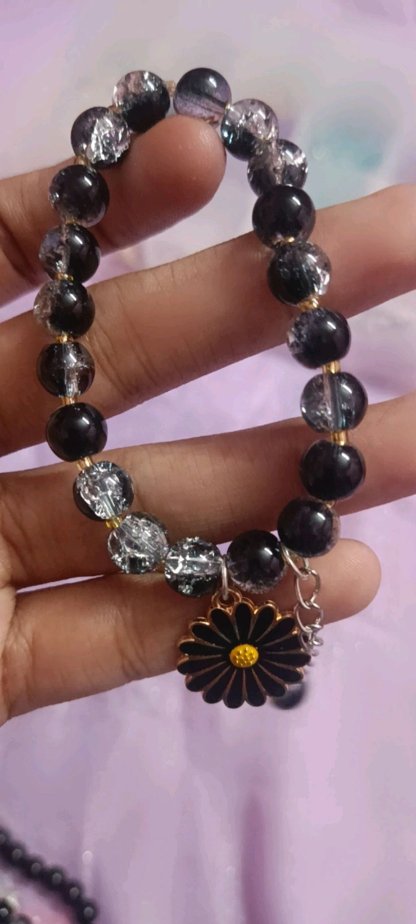 Jelly And Crackle Beads Bracelet - 008