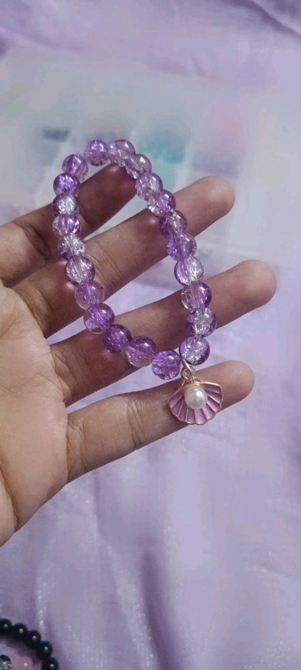 Jelly And Crackle Beads Bracelet - 009