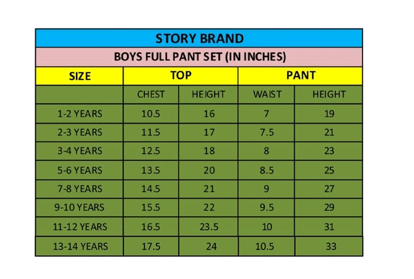 Boys Full Pant Set - 001 Click Here For More