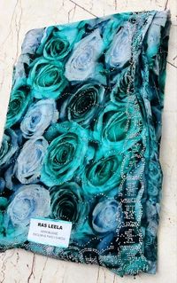 Simple Stone Work Sarees - 001 Click Here For More Designs