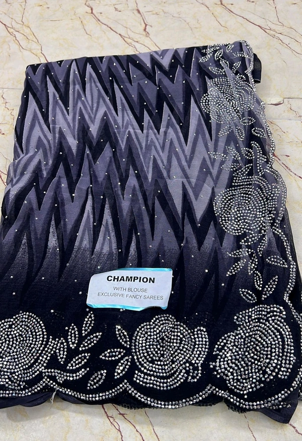Simple Stone Work Sarees - 003