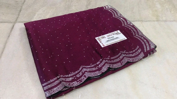 Simple Stone Work Sarees - 004