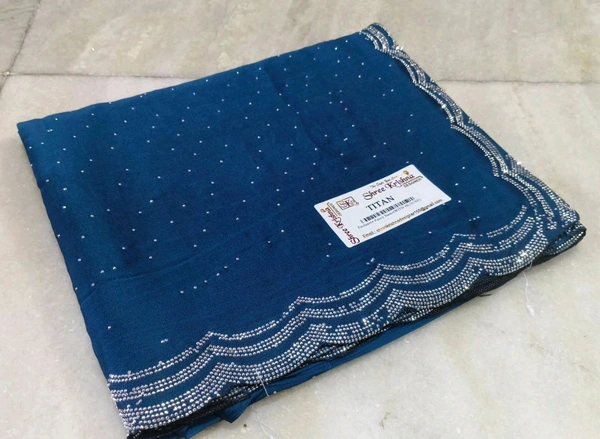 Simple Stone Work Sarees - 004