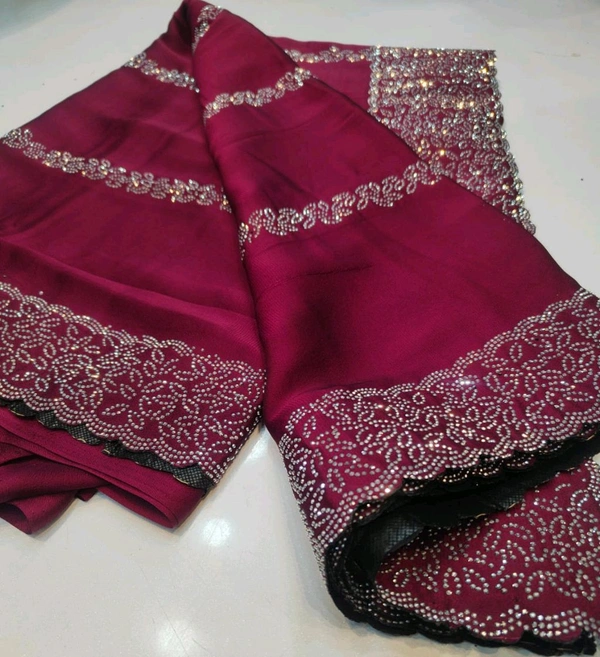 Heavy Stone Work Saree - 001Click Here For More Designs