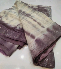 Simple Stone Work Sarees - 006