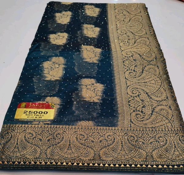 Simple Stone Work Sarees - 007