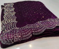 Simple Stone Work Sarees - 011