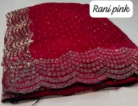Simple Stone Work Sarees - 011