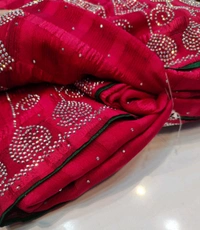 Simple Stone Work Sarees - 012