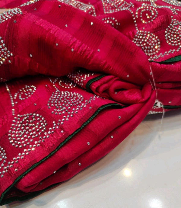Simple Stone Work Sarees - 012