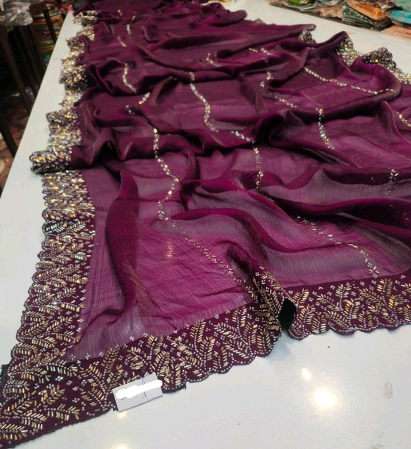 Heavy Stone Work Saree - 003