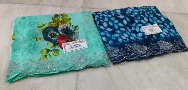 Simple Stone Work Sarees - 010