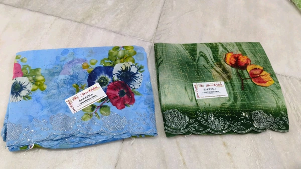 Simple Stone Work Sarees - 010