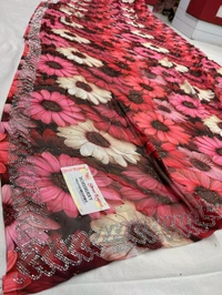 Simple Stone Work Sarees - 015