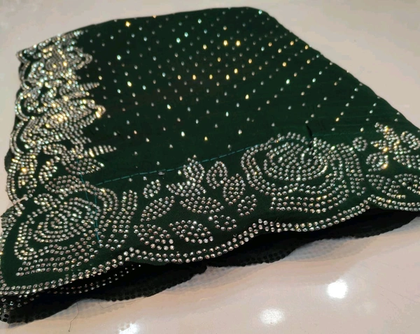 Simple Stone Work Sarees - 017
