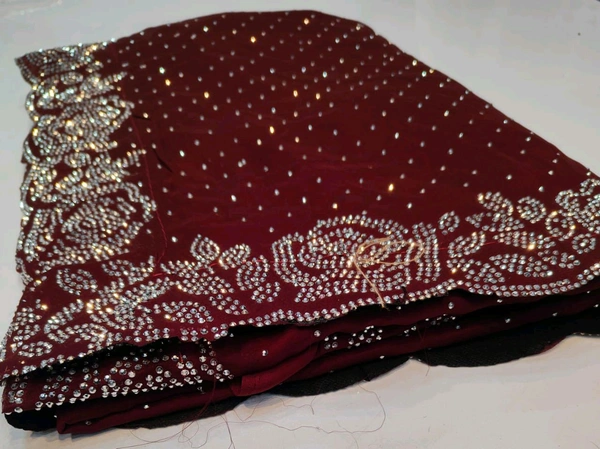 Simple Stone Work Sarees - 017