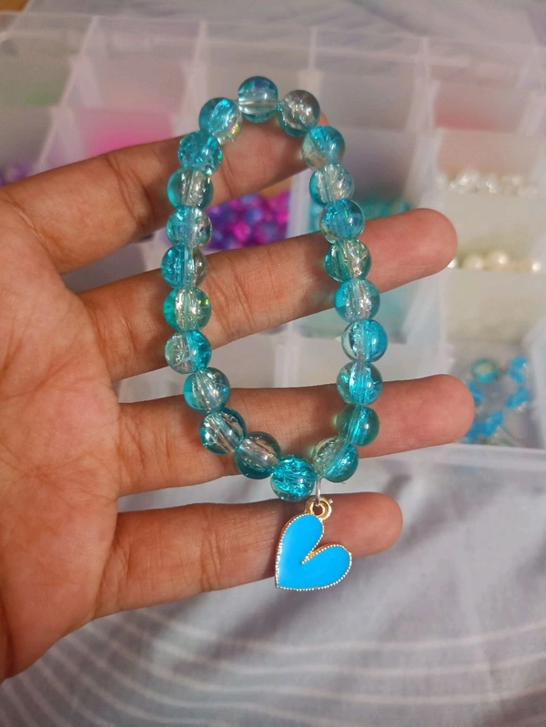Jelly And Crackle Beads Bracelet - 012