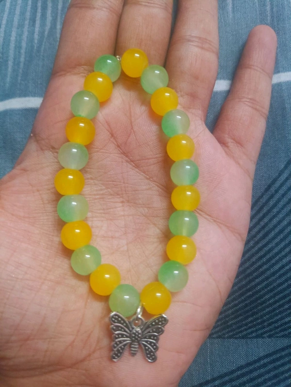 Jelly And Crackle Beads Bracelet - 014