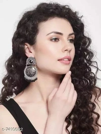 Beautiful Oxidised Earring  - Black