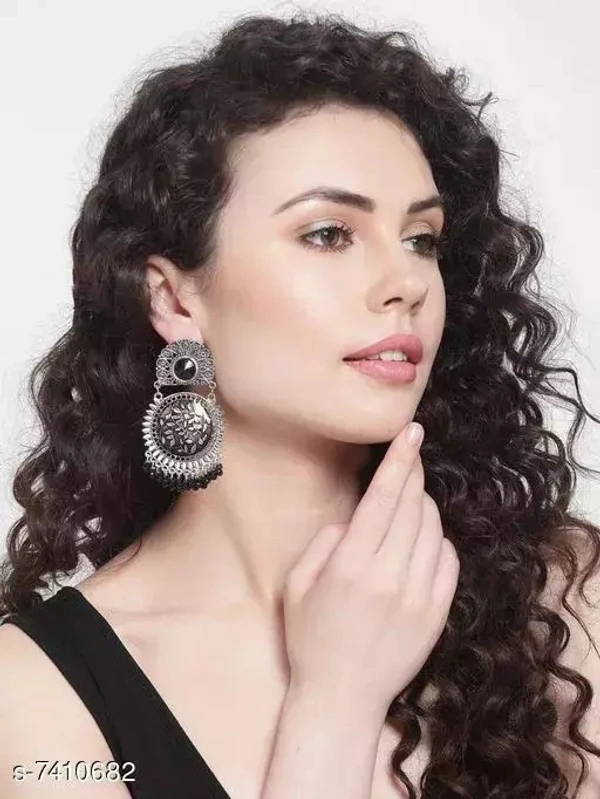 Beautiful Oxidised Earring  - Black