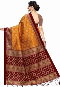 Fancy Banarasi Saree With Blouse Piece 