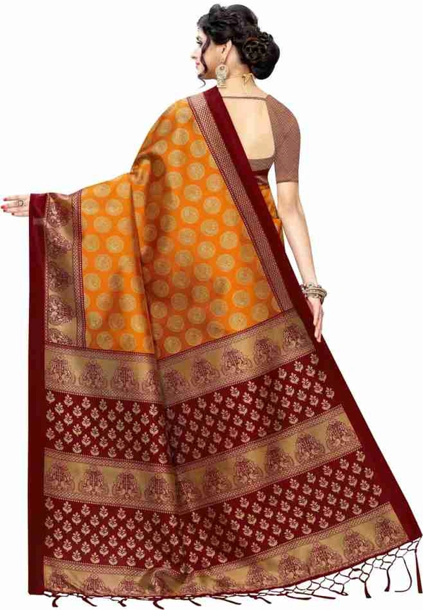 Fancy Banarasi Saree With Blouse Piece 