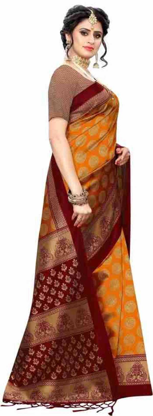 Fancy Banarasi Saree With Blouse Piece 