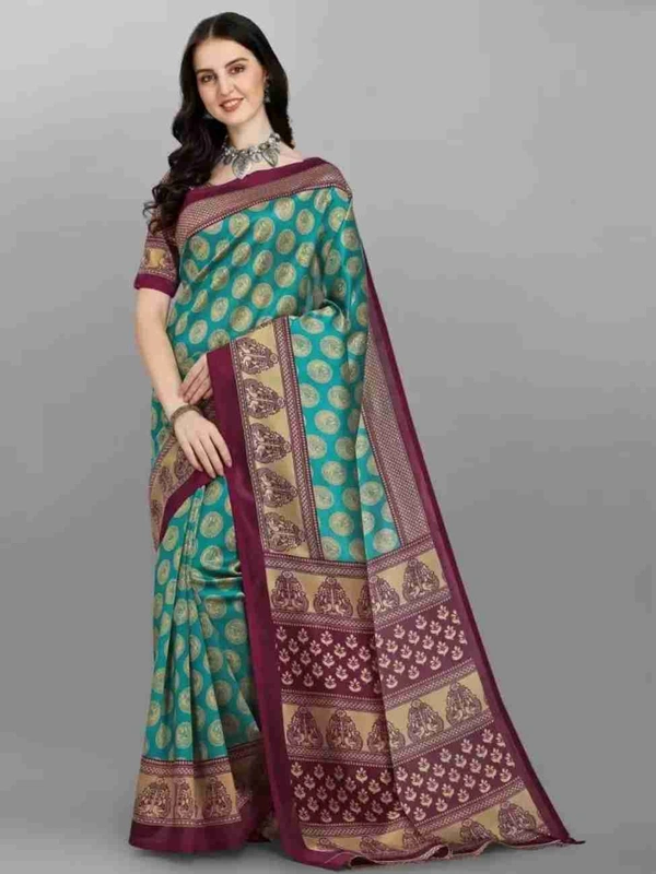 Fancy Banarasi Saree With Blouse Piece 