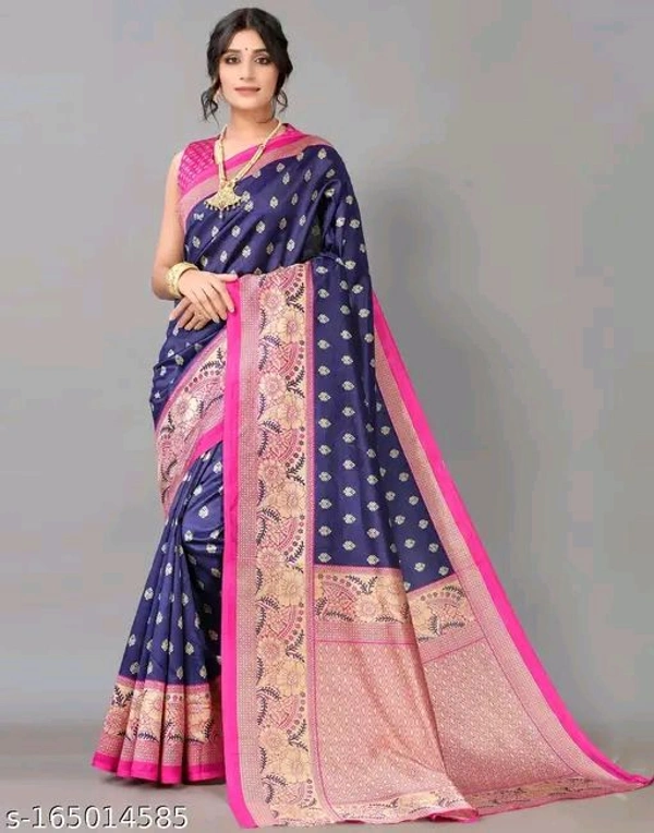 Fancy Banarasi Saree With Blouse Piece 