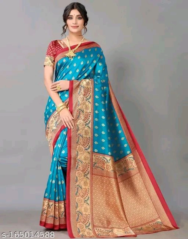 Fancy Banarasi Saree With Blouse Piece 