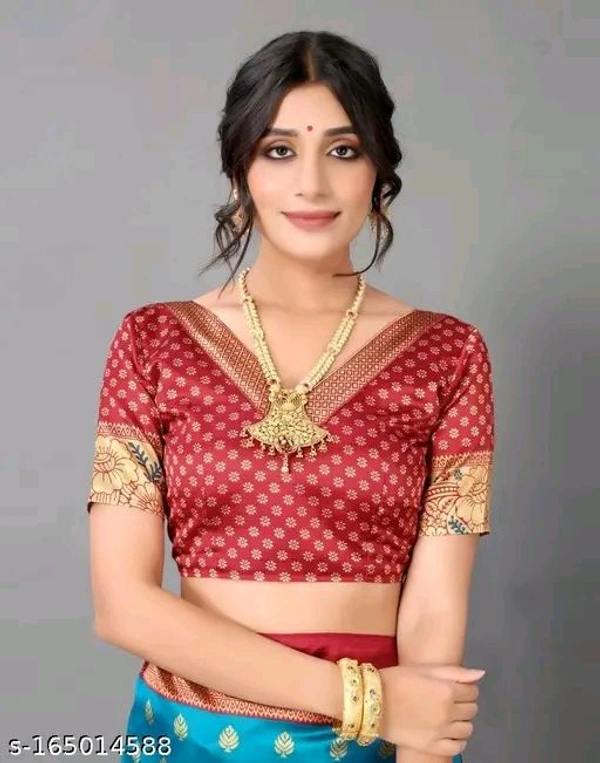 Fancy Banarasi Saree With Blouse Piece 