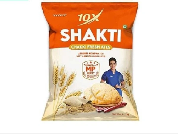 10x Shakti Chakki Fresh Atta - 1 Pack, 10 Kg