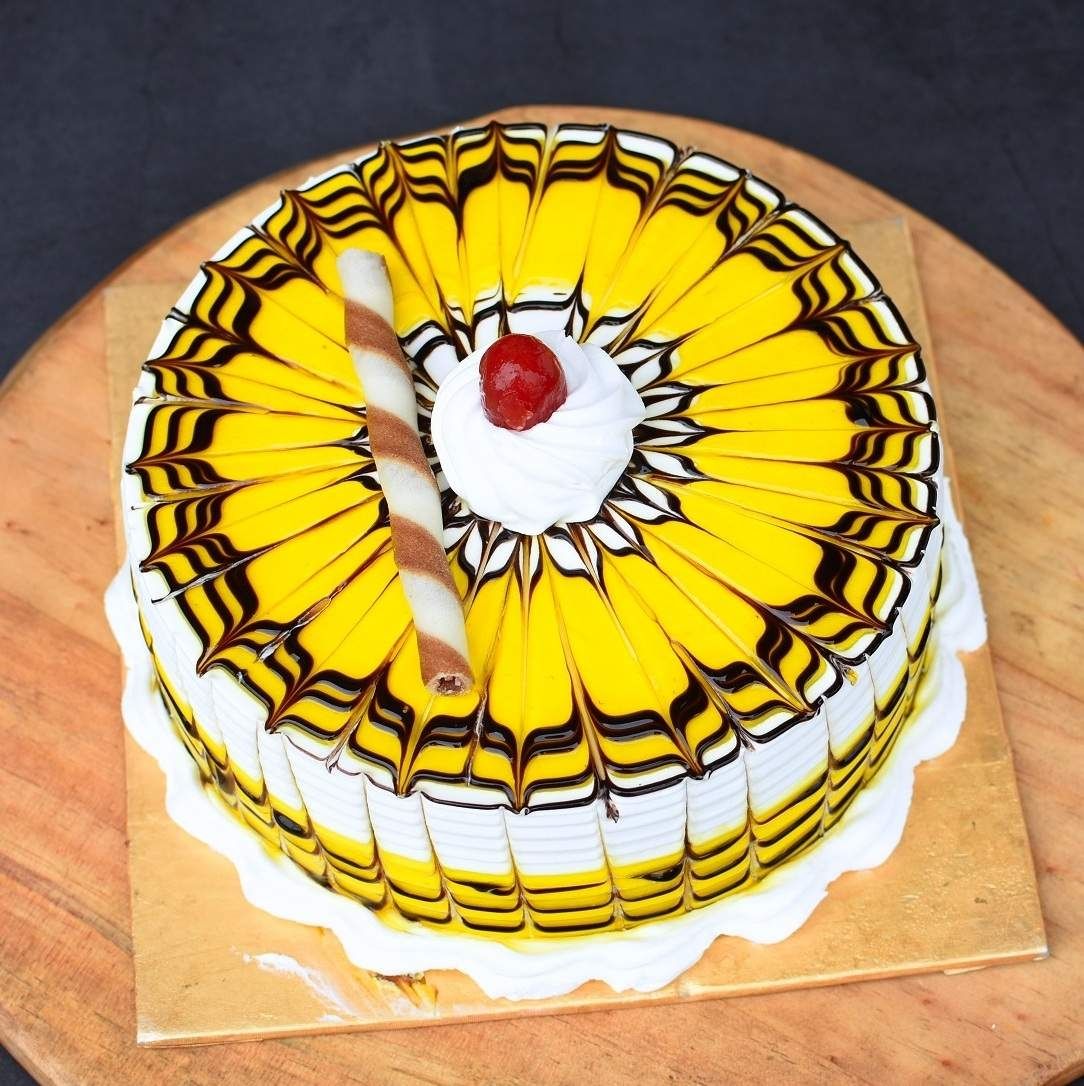 Bigwishbox Pineapple Cake 500g | Birthday/Anniversary Cake |  Sameday/Nextday Delivery : Amazon.in: Grocery & Gourmet Foods