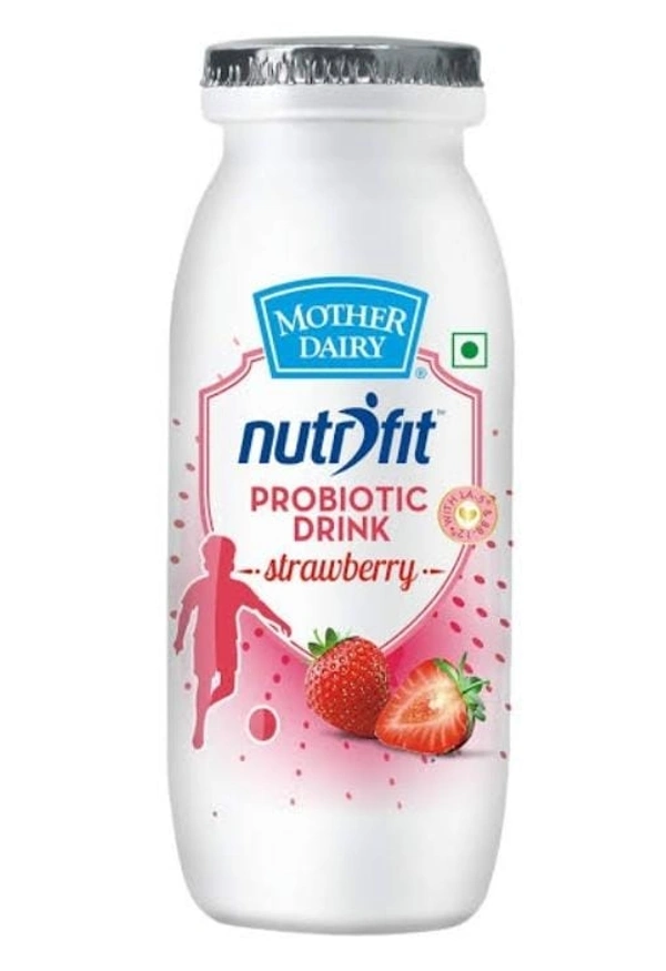 Mother Dairy Nutrifit Probiotic Drink Strawberry  - 80 ML, 80 ML