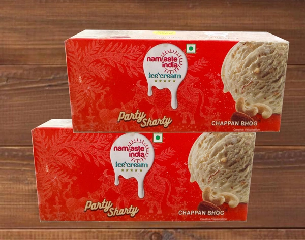 Namaste India Ice Cream Chappan Bhog  - Buy 1 Get 1 Free, 700 ML+ 700 ML