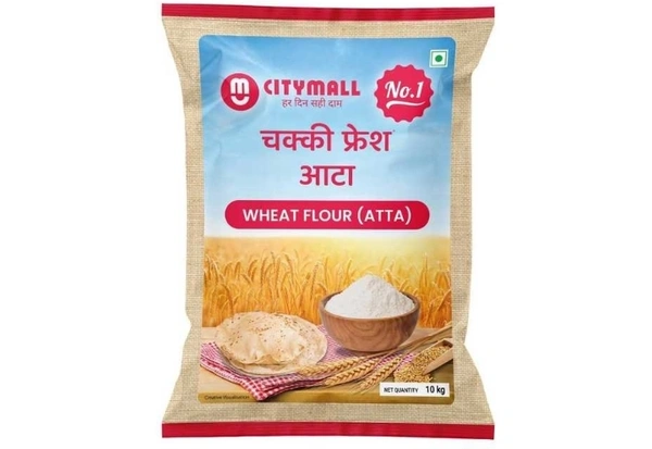 City Mall No1 Chakki Fresh Atta (आटा)  - 10 Kg