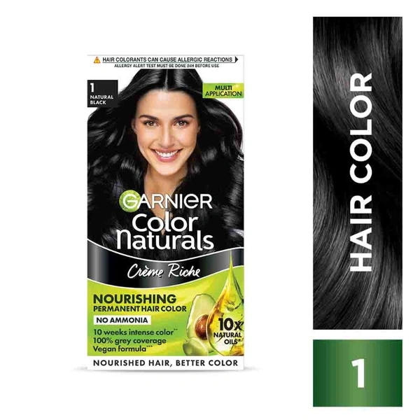GARNIER Colour Naturals (1Natural Black ) - 70 Ml+60 Gm, 1 Pack