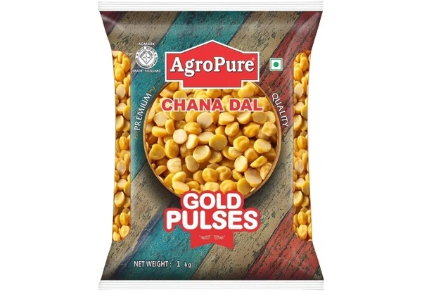 Agropure Gold Chana Dal (चना दाल) - 1 Kg