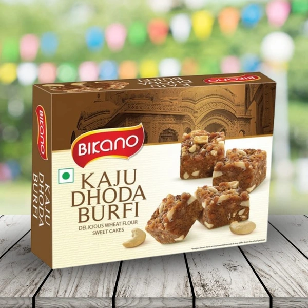 Bicano Kaju DHODA BURFI - 400 GM, 1 Pack