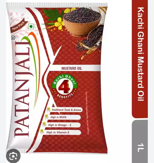 Patanjali Foods Limited  Patanjali Mustard Oil पतंजलि सरसो तेल - 1Litre