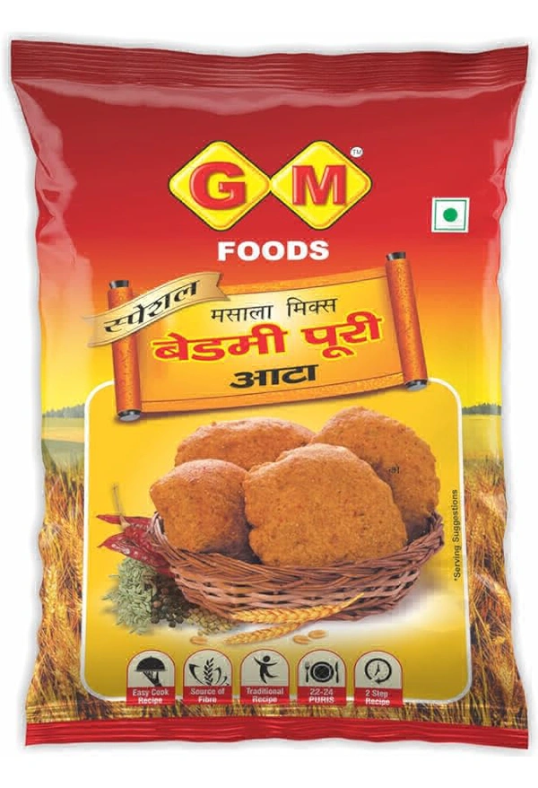 G M Foods  Bedmi Puri Atta बेड़मी पूरी आटा  - 500 GM