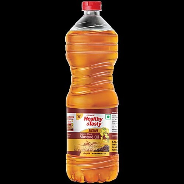 Emami Mustard Oil Pet Mild (500ML) - 1 Plastic Bottle, 500ML