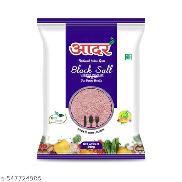 Aadar Black salt (500g) - 1 Pack, 500g