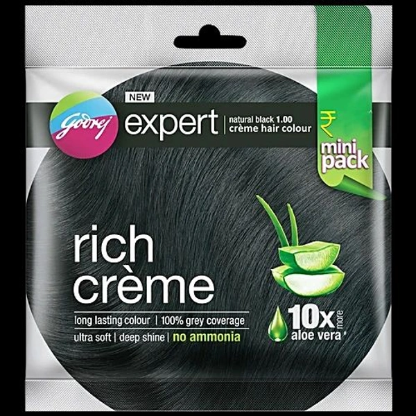 Godrej Expert Natural Black 1.0 (12g+12ML) - 1 Piece, 12g+12ML