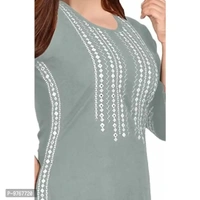 Kapadia Women's Rayon Regular Kurti (LAKHNAVI-KURTI_Grey_L) 9767720 - S