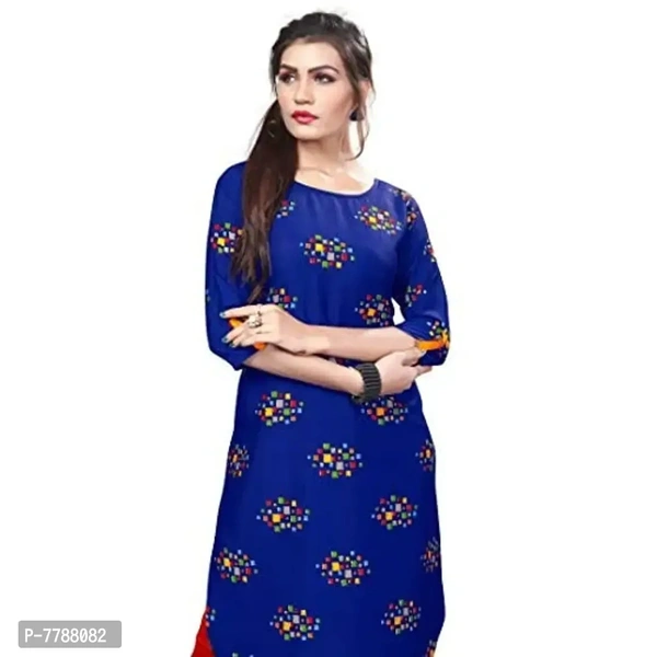 HIVA TRENDZ Women's Crepe Straight Kurta 7788082 - L