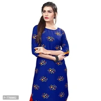 HIVA TRENDZ Women's Crepe Straight Kurta 7788082 - M