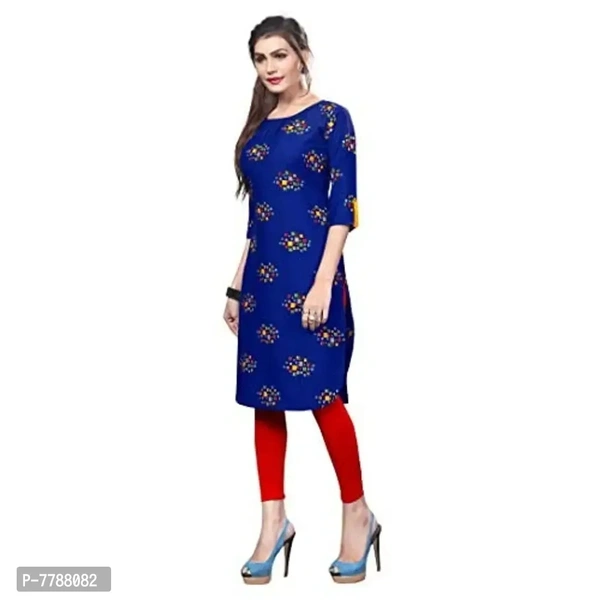 HIVA TRENDZ Women's Crepe Straight Kurta 7788082 - XL