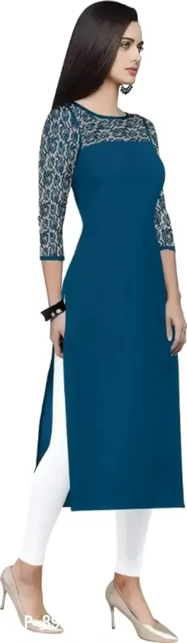 Classic Crepe Solid Kurtis For Women 8905397 - 3XL